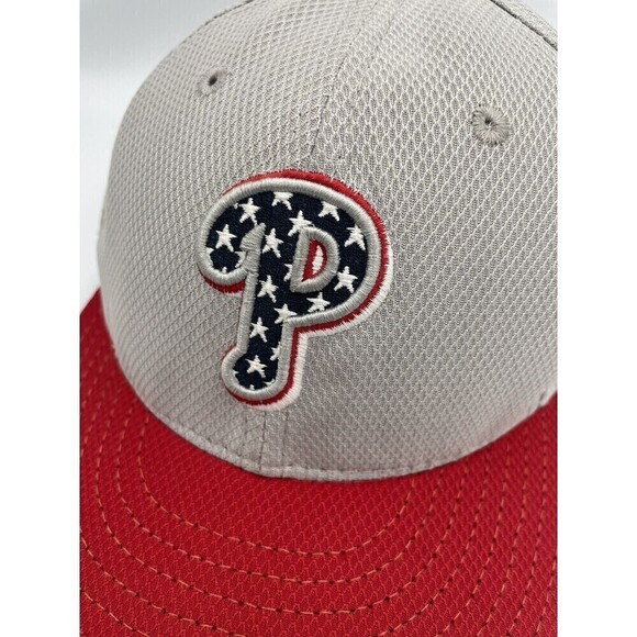 New Era Gray and Red Philadelphia Phillies Baseball Cap - Size 7 Stars USA Rare - Picture 3 of 8